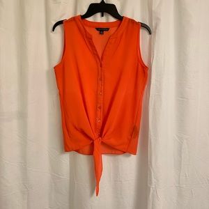 Sheer Sleeveless Button Up